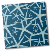 Kust Nautische Marine Blauw Strandpatroon Tegeltje