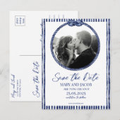 Kust nautische save the date kaart (Voorkant / Achterkant)