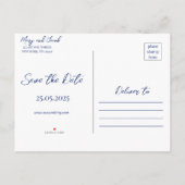 Kust nautische save the date kaart (Achterkant)