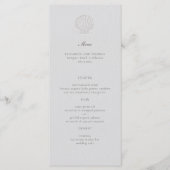 Kust Nautische Shell Classic formele bruiloft Menu (Voorkant)