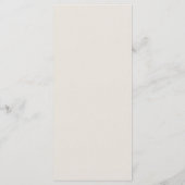 Kust Nautische Shell Classic Formele Huwelijk ECRU Menu (Achterkant)