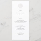 Kust Nautische Shell Pure Klassieke Formele Huweli Menu (Voorkant)