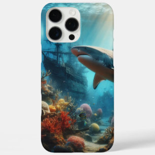 Kust/nautische tijgerhaai & koraalrif iPhone 16 pro max hoesje