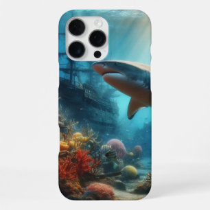 Kust/nautische tijgerhaai & koraalrif iPhone 16 pro max hoesje