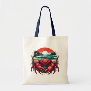kust-/nautische zeekrab tote bag