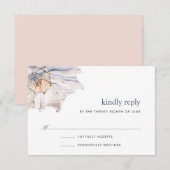 kust | nautische zeeschelp-rvp-kaart RSVP kaartje (Voorkant / Achterkant)