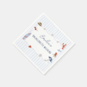 Kust New England Cape Cod vrijgezellenfeest servet (Hoek)