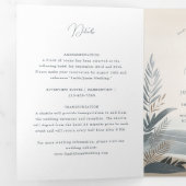 kust nieuw engeland strand Tri-Fold Bruiloft Drieluik Uitnodiging (Binnenzijde eerst)