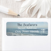 Kust Oceaan Golven Fotografisch Retouradres Etiket (Insitu)