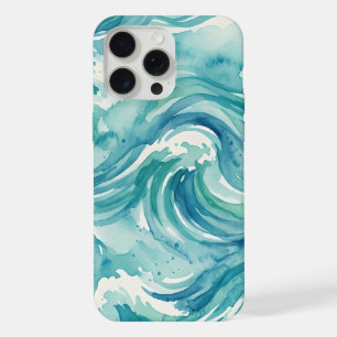 Kust Oceaan Golven Waterverf iPhone 15 Pro Max Case
