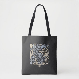 Kust Oceaan Leven Doodle Kunst Tote Bag