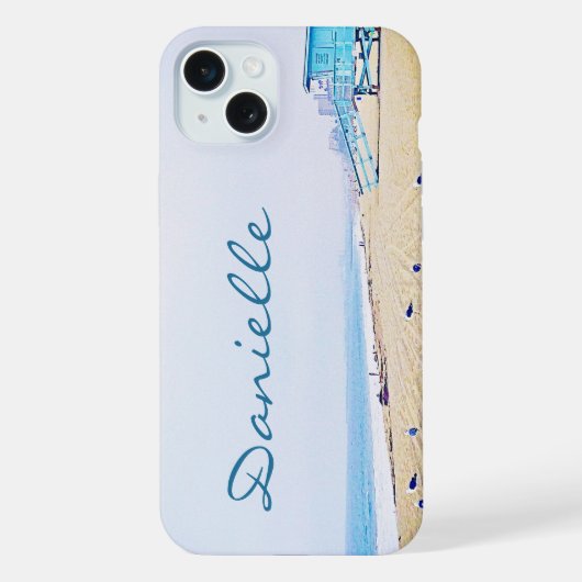 Kust Oceaan Strand Zeemeeuwen Foto Aangepaste Naam iPhone Hoesje (Achterkant)