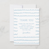 kust-oceaanfeest | Nautical Waves Kids Verjaardag Bedankkaart (Voorkant)