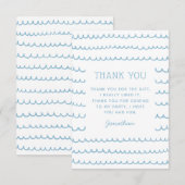 kust-oceaanfeest | Nautical Waves Kids Verjaardag Bedankkaart (Voorkant / Achterkant)