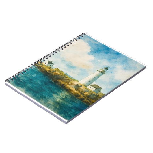 Kust Oceaanlandschap - Blue Sky & Rocky Shore Notitieboek (Linkerzijde)