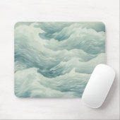 Kust Ocean Waves Nautical Seafoam Surf Geïnspireer Muismat (Met muis)