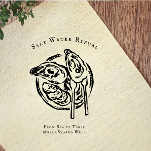 Kust Oester Illustratie Rubber Stempel