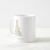 Kust Oester Schelp Kerst Koffiemok (Voorkant links)