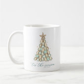 Kust Oester Schelp Kerst Koffiemok (Links)