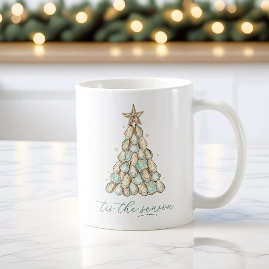 Kust Oester Schelp Kerst Koffiemok