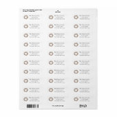 Kust Oester Schelp Krans Retouradres Etiket (Full Sheet)