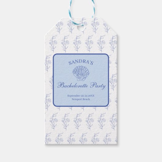 Kust Oma Beach Bach Bachelorette Party Cadeaulabel (Voorkant)