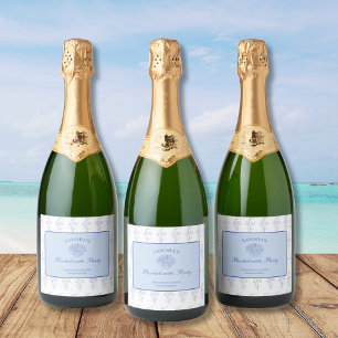 Kust Oma Beach Bach Bachelorette Weekend Sparkling Wijnetiket