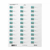 Kust Onder de Zee Zeemeermin Oceaan  Etiket (Full Sheet)