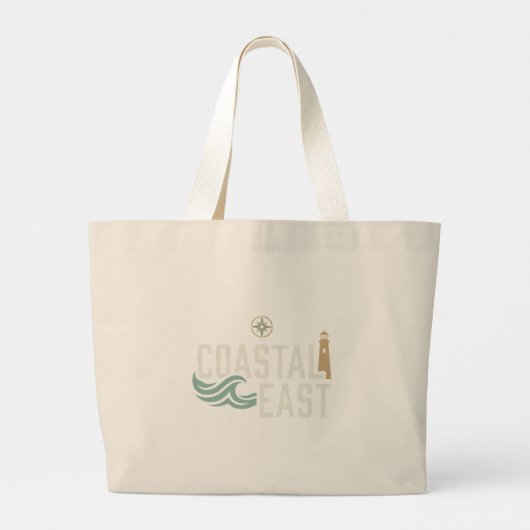 Kust Oost Grote Tote Bag (Achterkant)