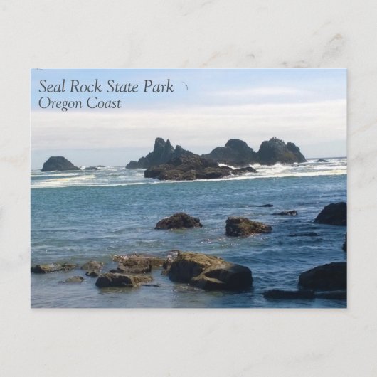 Kust op Seal Rock Oregon Briefkaart (Voorkant)