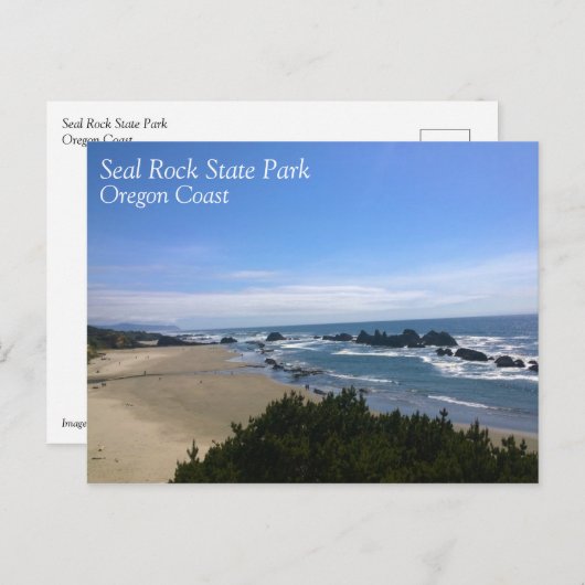 Kust op Seal Rock, Oregon Briefkaart (Voorkant / Achterkant)