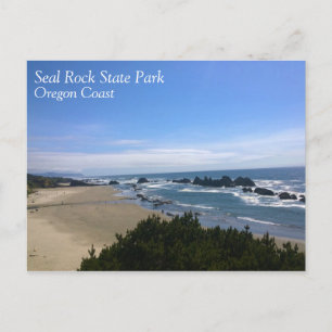 Kust op Seal Rock, Oregon Briefkaart