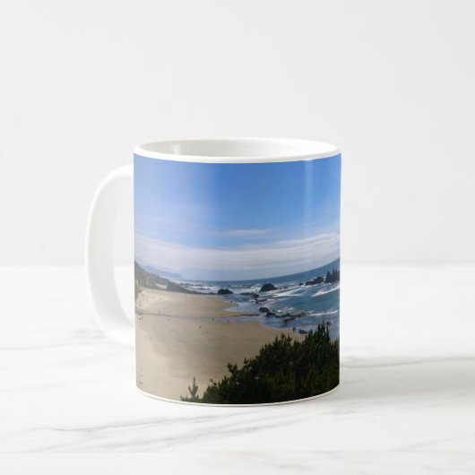 Kust op Seal Rock, Oregon Koffiemok (Voorkant links)
