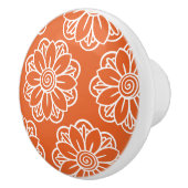 Kust Oranje Bloem Keramische Laadgreep Knop (Rechts)