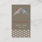 Kust Origami Paper Cranes & Zen Scallop Pattern Visitekaartje (Voorkant)