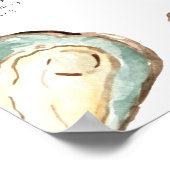 Kust Oyster Alfabetische bruiloft Zitting Grafiek Poster (Hoek)