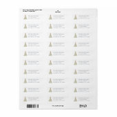 Kust Oyster Kerstboom Retouradres Etiket (Full Sheet)
