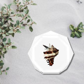Kust paperweight vlinder bureau decor fotoblokken
