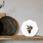 Kust paperweight vlinder bureau decor fotoblokken