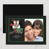 Kust Penguin Prettige feestdagen Flat Photo Card Kaart (Voorkant / Achterkant)