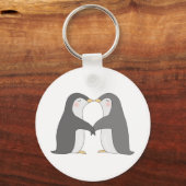 Kust Penguin Sleutelhanger Cute Penguin Couple Key (Voorkant)