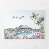 kust | Port Aransas bruiloft Drieluik Uitnodiging (Cover)