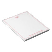 Kust Preppy Rood en Witte Kreeft Persoonlijk Notitieblok (Schuin)