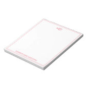 Kust Preppy Rood en Witte Kreeft Persoonlijk Notitieblok (Linkerzijde)
