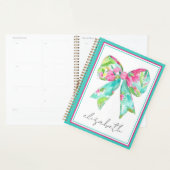 Kust Preppy Roze en Groene Boog Gepersonaliseerd Planner (Display)