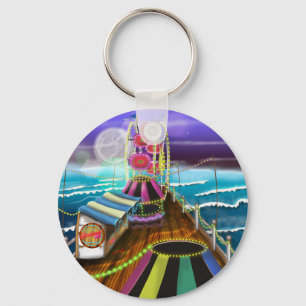 Kust Pretpark Pret Amusement Sleutelhanger