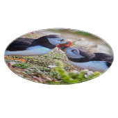 Kust Puffins Glass Cutting Board Snijplank (Hoek)