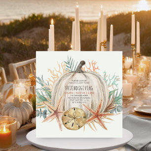 Kust Pumpkin Friendsgiving Thanksgiving Kaart