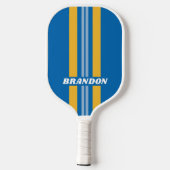 Kust Rally Strepen met Naam Pickleball Paddle (Achterkant)