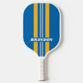 Kust Rally Strepen met Naam Pickleball Paddle (Voorkant)